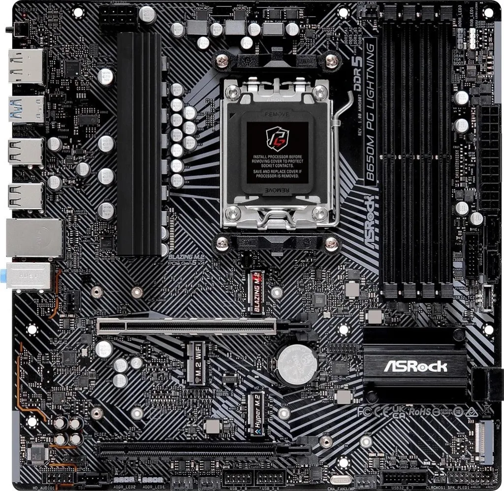 Pllakë Amë ASRock B650M PG LIGHTNING - 1