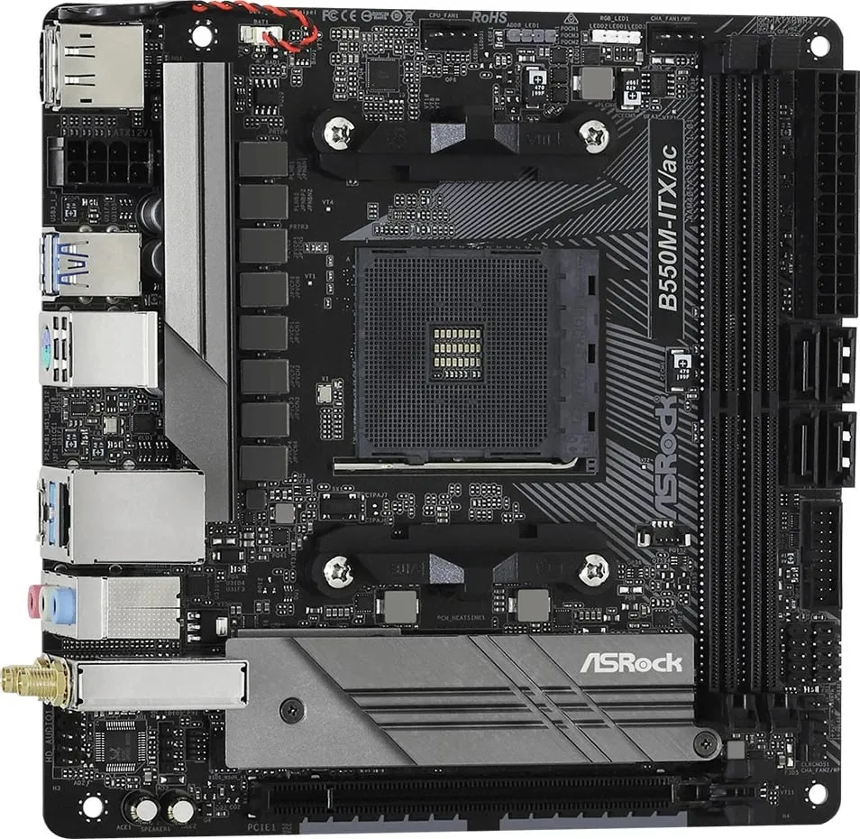 Pllakë amë Asrock B550M-ITX/ac Socket AM4 mini ITX AMDB550 - 4