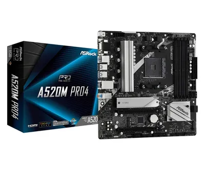 Pllakë amë Asrock A520M Pro4 Socket AM4 micro ATX - 1