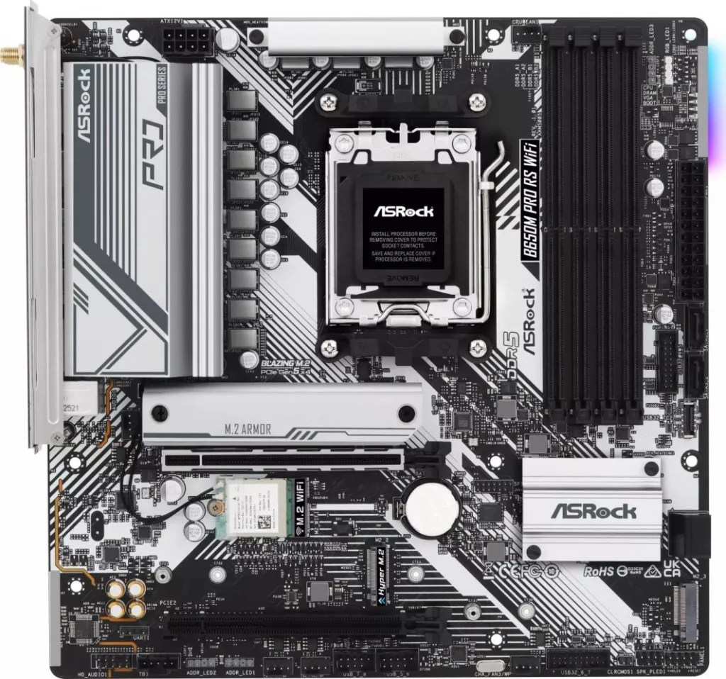 Pllakë amë ASRock B650M PRO RS WIFI - 3