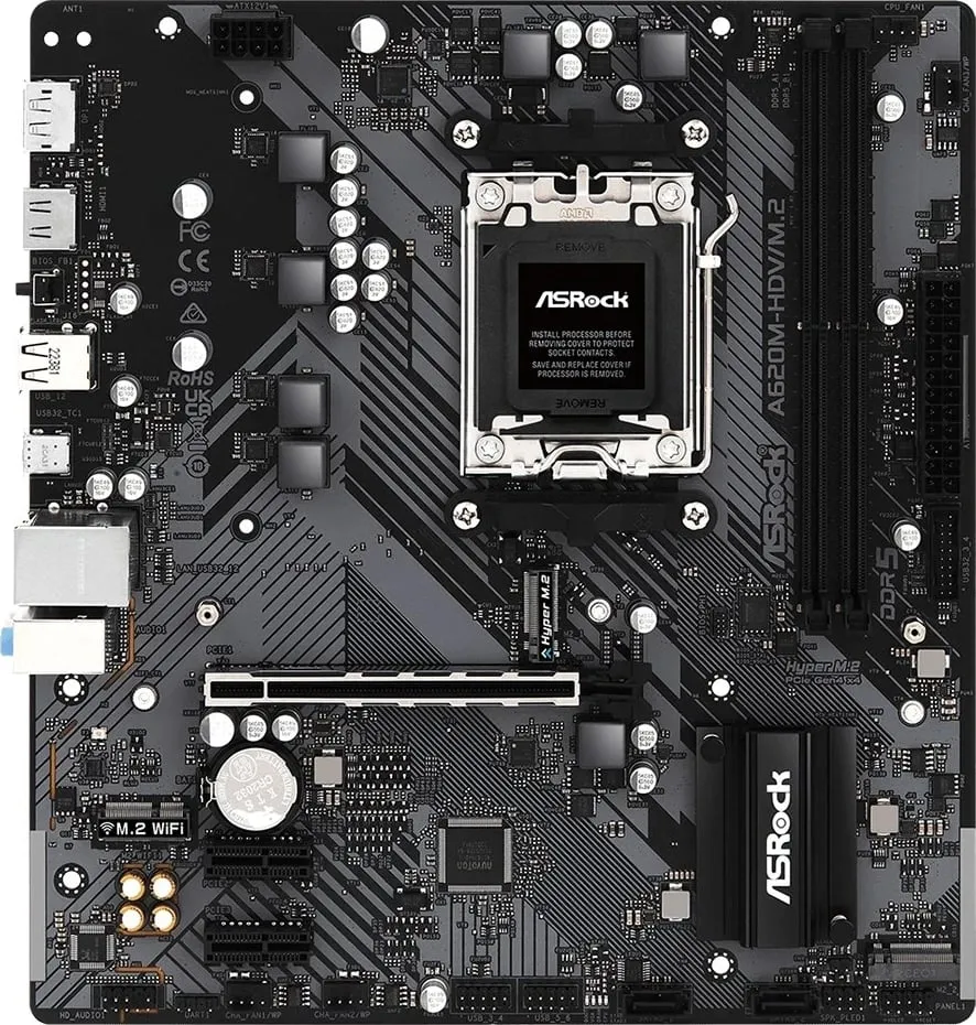 Pllakë amë Asrock A620M-HDV/M.2 AMD A620 Socket AM5 micro ATX - 1
