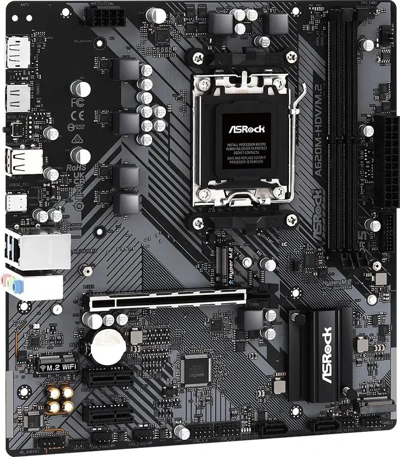 Pllakë amë Asrock A620M-HDV/M.2 AMD A620 Socket AM5 micro ATX - 12