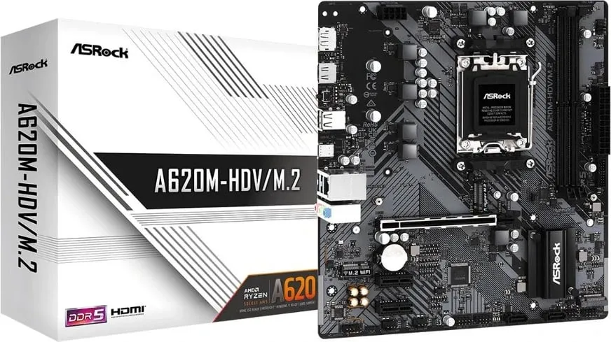 Pllakë amë Asrock A620M-HDV/M.2 AMD A620 Socket AM5 micro ATX - 14
