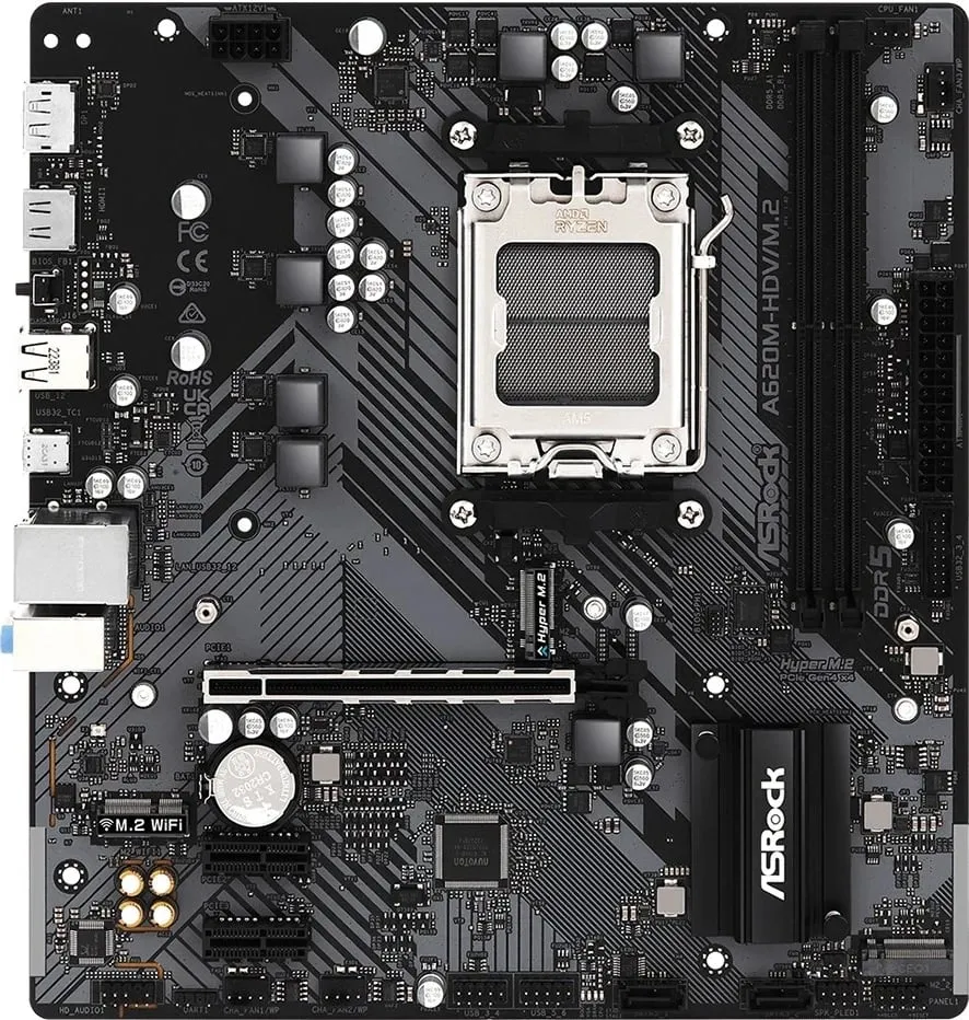 Pllakë amë Asrock A620M-HDV/M.2 AMD A620 Socket AM5 micro ATX - 6