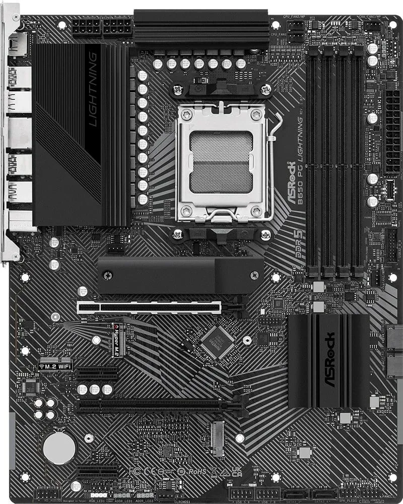 Pllakë amë ASRock B650 PG Lightning - AMD B650 - 4