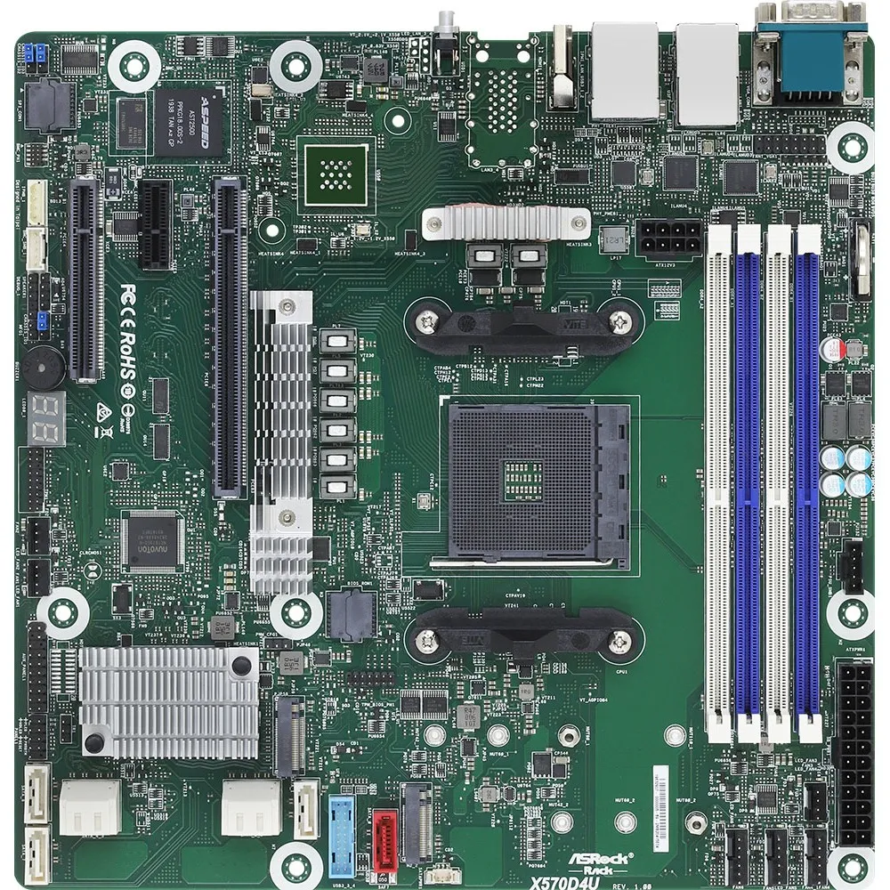 Pllakë Amë MB Server AM4 ASRock Rack X570D4U - 1