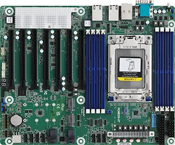 Pllakë amë ASRock ROMED8-2T/BCM, Socket SP3, ATX, për server, 8 slote RAM, 3 porta LAN - 1