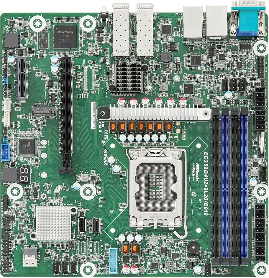 Pllakë amë ASRock EC262D4U2-2L2Q/E810, micro ATX, DDR5, Socket LGA 1700, për server - 1
