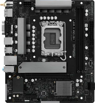 Pllakë amë ASRock H810M-X WIFI, micro ATX, Socket 1851, Wi-Fi, e zezë - 1