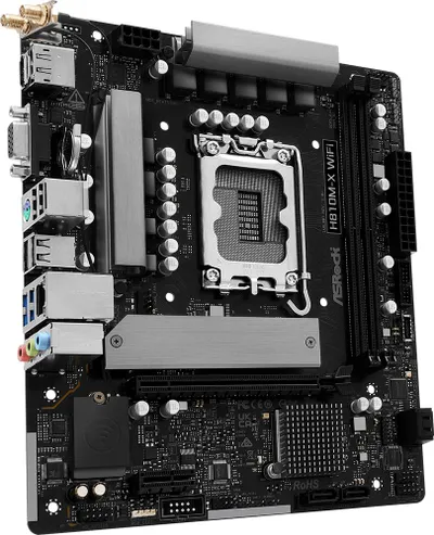 Pllakë amë ASRock H810M-X WIFI, micro ATX, Socket 1851, Wi-Fi, e zezë - 2