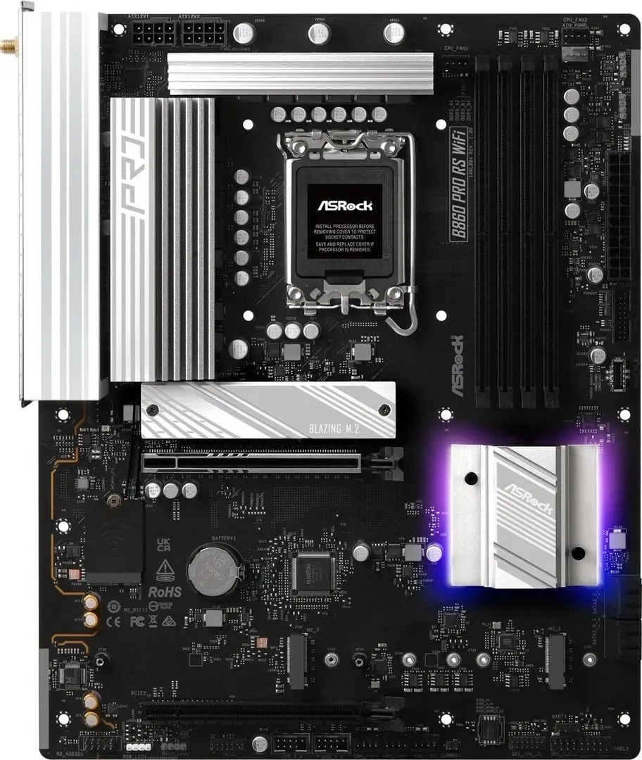 Pllakë amë ASRock B860 Pro RS, Socket 1851, ATX, e zezë - 2