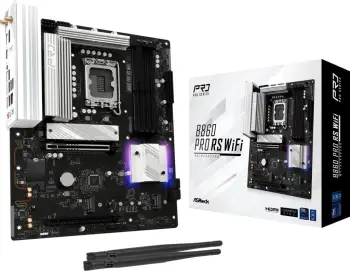 Pllakë amë ASRock B860 Pro RS, Socket 1851, ATX, e zezë