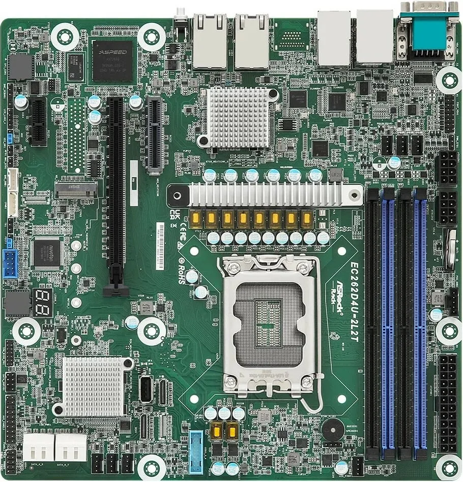 Pllakë amë ASRock EC262D4U-2L2T, micro ATX, Socket 1700, DDR5, 4x LAN - 1