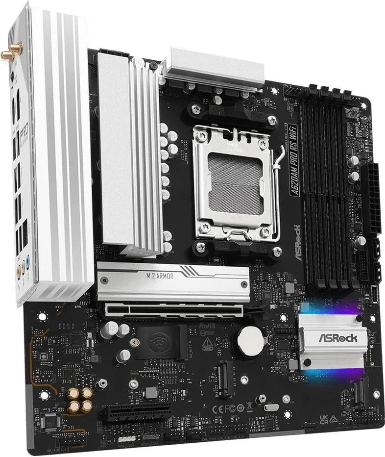 Pllakë amë ASRock A620AM Pro A WiFi, Socket AM5, DDR5, Micro ATX, e zezë - 3