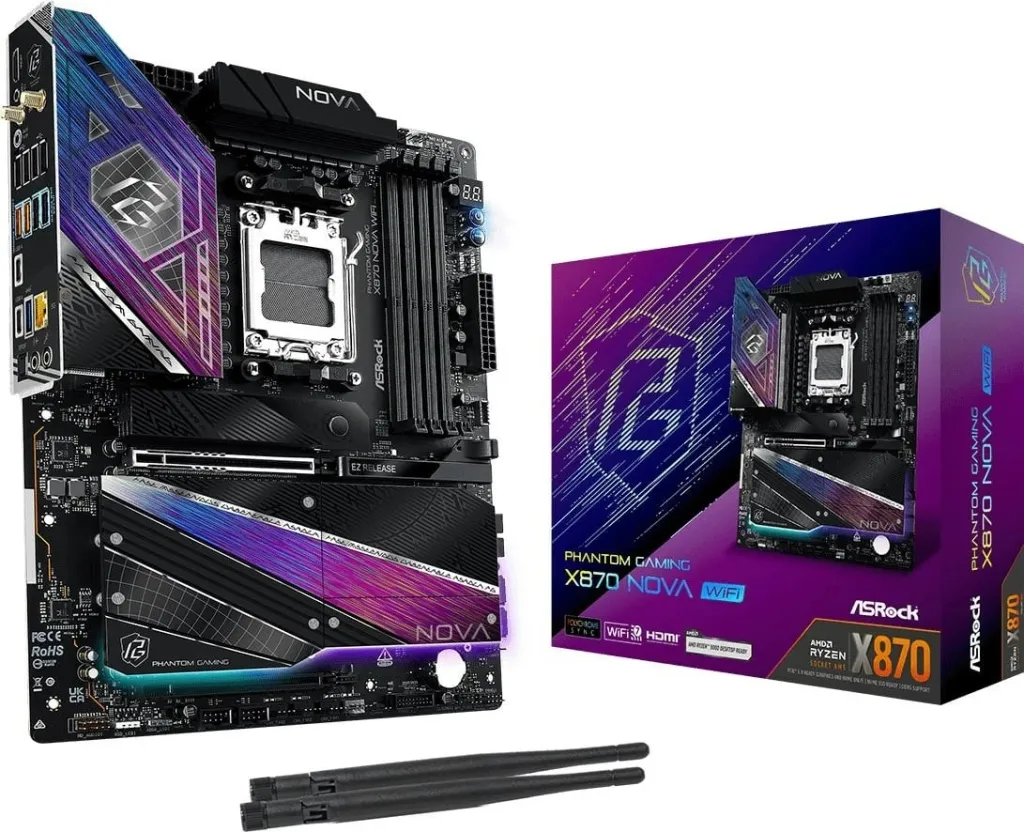 Pllakë amë Asrock X870 NOVA WIFI, ATX, për AMD, e zezë - 2