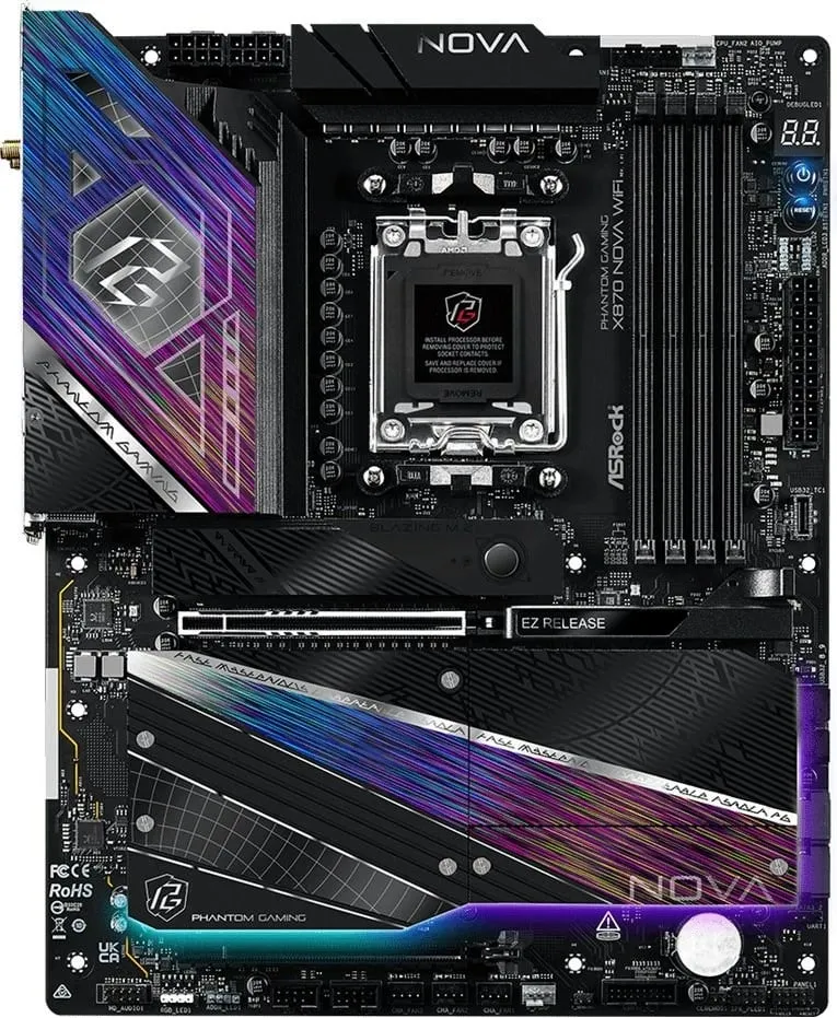 Pllakë amë Asrock X870 NOVA WIFI, ATX, për AMD, e zezë - 3