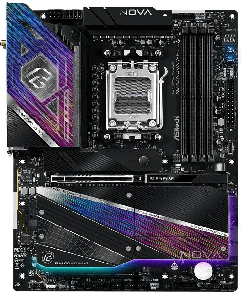 Pllakë amë Asrock X870 NOVA WIFI, ATX, për AMD, e zezë - 4