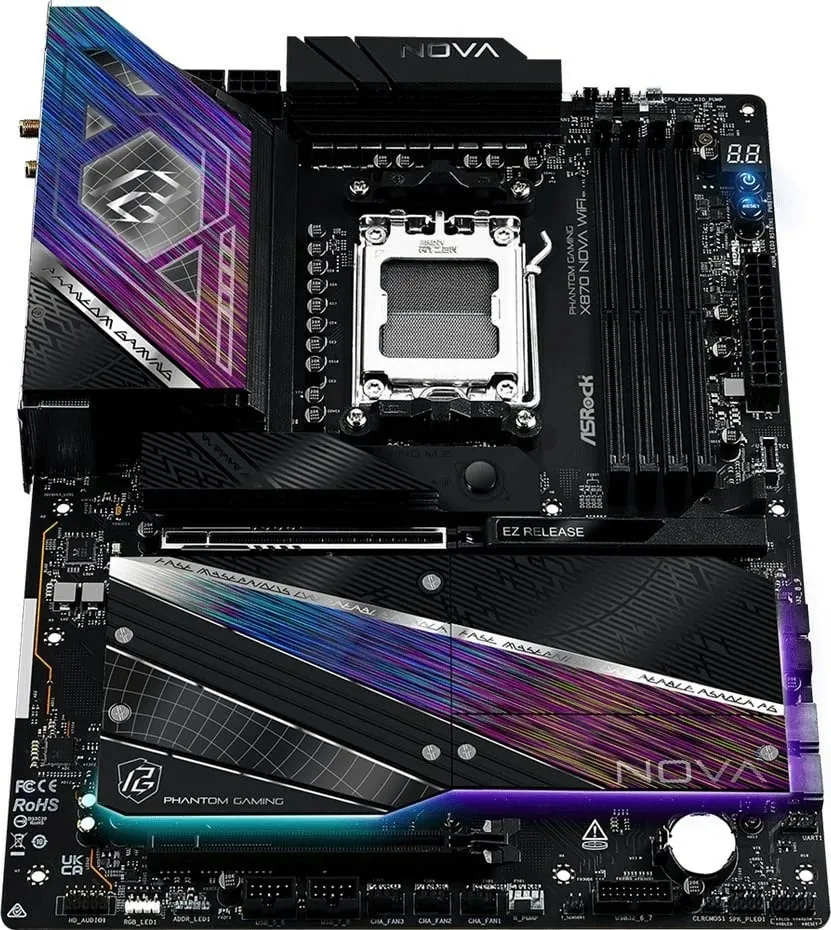 Pllakë amë Asrock X870 NOVA WIFI, ATX, për AMD, e zezë - 7