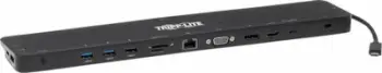 Dok USB C Tripp Lite U442 DOCK7D B, triple display 4K, HDMI DP VGA, 100W PD, gri