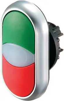 Buton i dyfishtë kontrolli Eaton M22-DDL-GR (216698), i gjelbër/i kuq