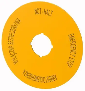 Pllakë përshkruese Eaton M22-XAK15 167640, 90mm, e verdhë