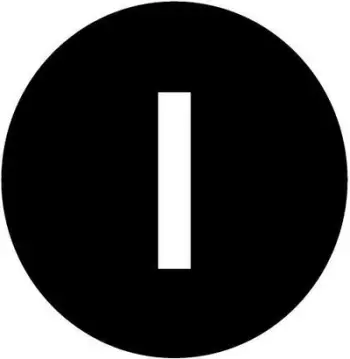 Buton i sheshtë me simbolin START Eaton, 22 mm, i zi