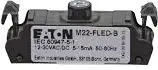 Llambë sinjalizuese Eaton M22-FLED-G 180797, 12-30V AC / DC, e zezë