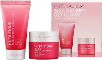 Set për kujdes të fytyrës Estée Lauder Skin Grumpy Get Glowy për femra, 2 copë (30ml + 15ml)