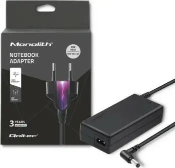 Karikues për laptop Qoltec 90W, 4.9A, 19V, i zi