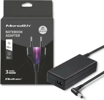 Karikues për laptop Qoltec 65W, 19V, 3.4A, i zi