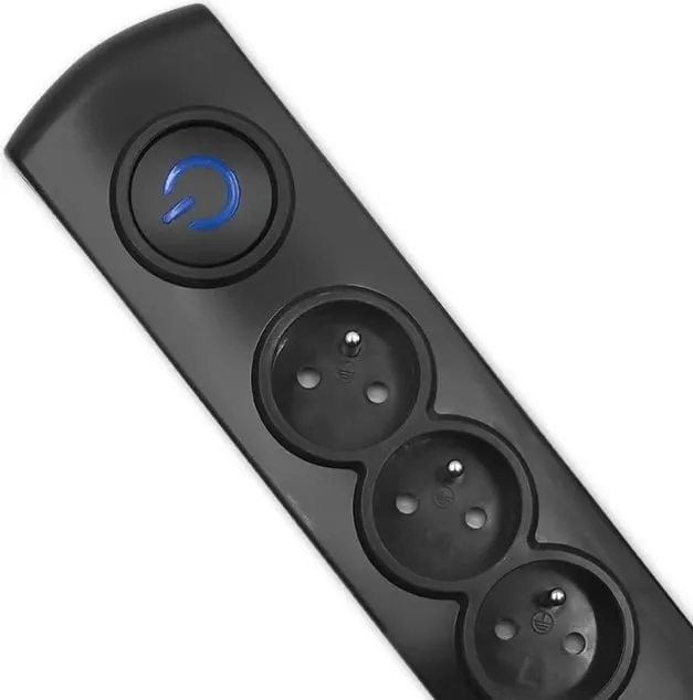 Kabllo vazhduese Qoltec, 8 priza, 1.8 m, e zezë - 9