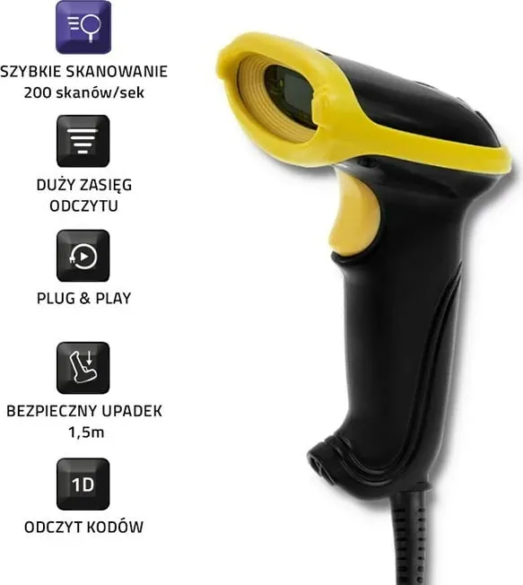 Lexues barkodi 1D Qoltec (50860), i zi - 7