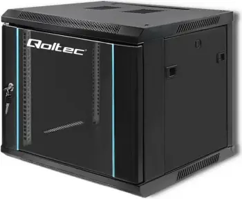 Kabinet RACK muri Qoltec 19" 9U, i mbyllur, ngjyrë gri