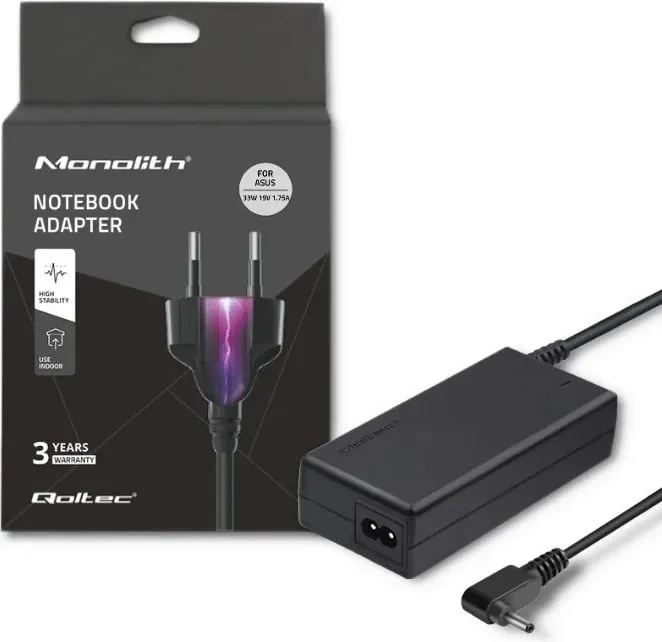 Karikues për laptop Qoltec 33 W, 1.35 mm, 1.8 A, 19 V - 3