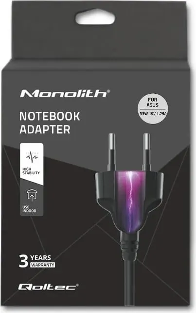 Karikues për laptop Qoltec 33 W, 1.35 mm, 1.8 A, 19 V - 5