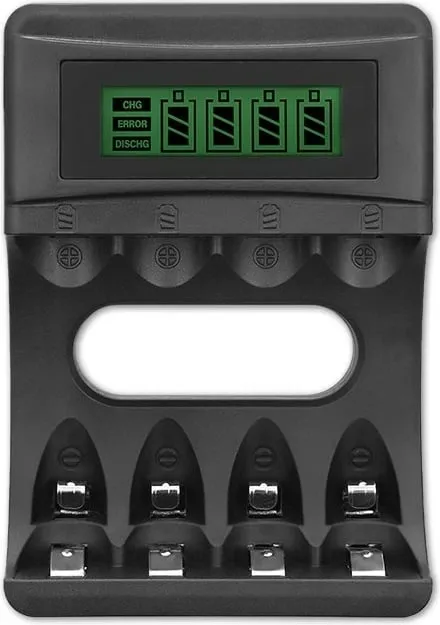Karikues baterish Qoltec Charger, Ni-MH Ni-Cd AA AAA, 1800mA, i zi - 4