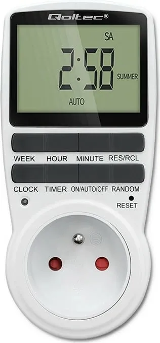 Kohëmatës elektronik Qoltec PC0628, 3680W, 16A, me ekran LCD - 1