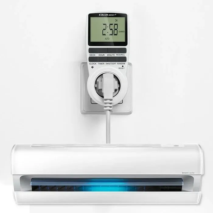 Kohëmatës elektronik Qoltec PC0628, 3680W, 16A, me ekran LCD - 5