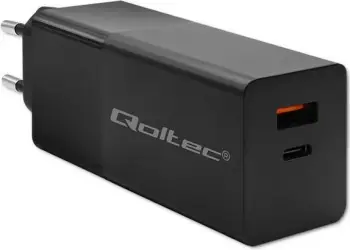 Karikues Qoltec GaN Power Pro, 100W, 1x USB C 1x USB A, i zi