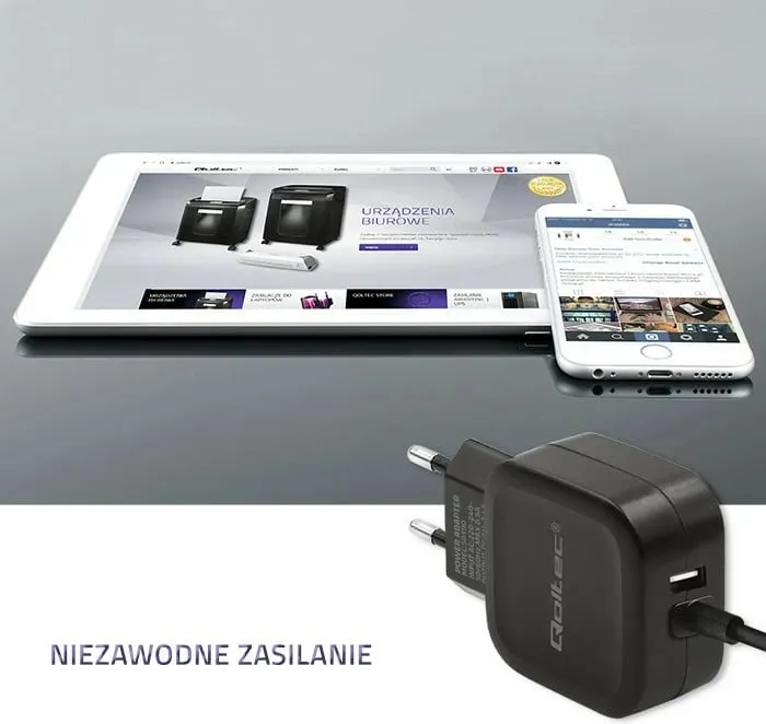 Karikues Qoltec 50190, 1x USB-A, 3.4A, i zi - 3