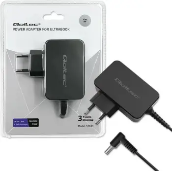 Adaptor karikues Qoltec për HP Ultrabook, 45W, 19.5V 2.31A, i zi
