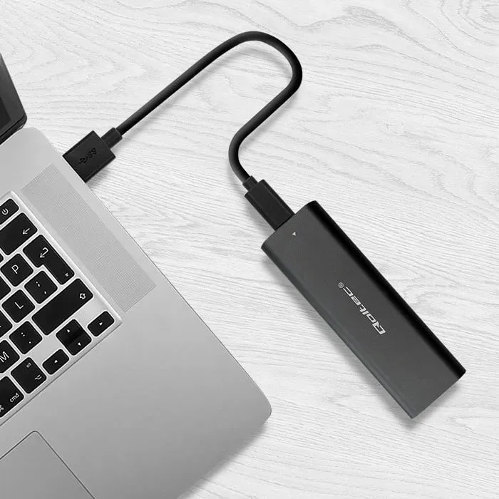 Kuti eksternale SSD Qoltec 50311, M.2 SATA, USB Type C, e zezë - 4