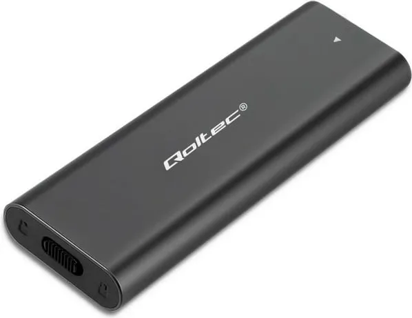 Kuti eksternale SSD Qoltec 50311, M.2 SATA, USB Type C, e zezë - 5