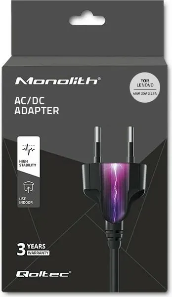 Përshtatës rryme për laptop Qoltec, 45W, 1.7mm, 2.2 A, 20V - 7