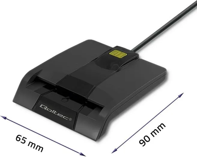 Lexues kartelash Qoltec 50634, USB Type C, i zi - 2