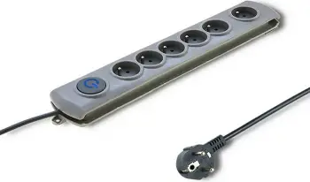 Shirit zgjatues Qoltec, 6 priza, 5m, gri