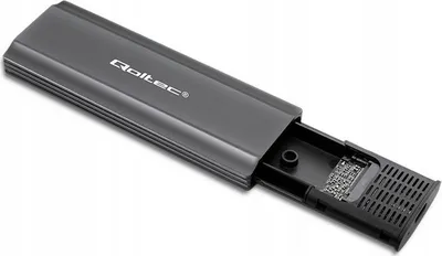 Kuti e jashtme Qoltec NV2271, për SSD M.2 SATA NVMe, USB C, 2TB, gri - 4
