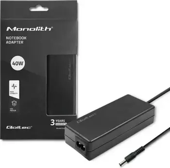 Adapter energjie Qoltec Power Supply 40W, 12V 3.33A, prizë 5.5 x 2.1 mm, i zi