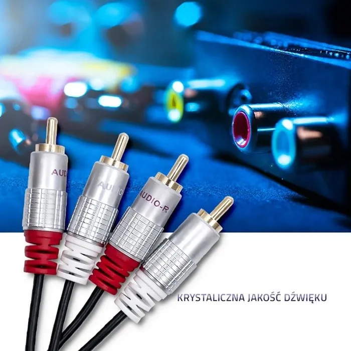 Set kabllo Qoltec RCA, 2m, 2 copë - 3