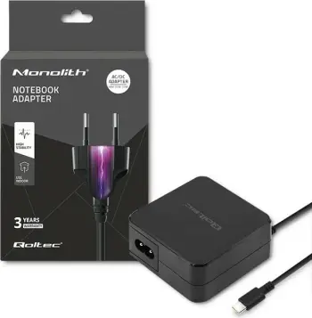 Karikues laptopi Qoltec 51027, 65W, USB Type C PD, i bardhë